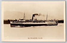SS Princess Alice Pocket Liner Canada Steamboat Steamer RPPC Photo Postcard 1930 picture
