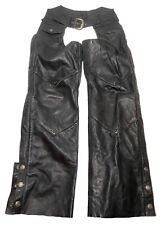 VINTAGE Harley Davidson Leather Motorcycle Chaps Women’s Small Z1 picture