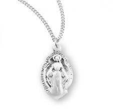 Sterling Silver Catholic Baby Miraculous Medal Size 0.5in x 0.6in picture