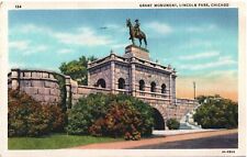 VINTAGE POSTCARD GRANT MONUMENT LINCOLN PARK CHICAGO POSTED IN 1934 picture