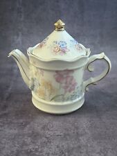EUC Vintage Windsor England Pastel Flower Pattern Teapot with Gold Gilt Trim picture