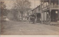 West Townshend Vermont Main Street Buggy Dog H.Crout RPPC c1900s Photo Postcard picture