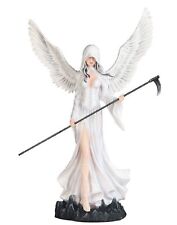 ICE ARMOR 24'' H Angel of Death in White Walking with Scythe Statue Fantasy D... picture