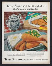 1962 SWANSON TV DINNER Print Ad 