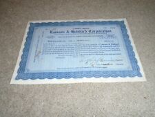 1928 Stock Certificate Lamson & Hubbard Corporation MA, 50 Shares picture