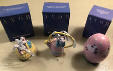 Lot 3 Vintage Avon The Gift Collection Spring Bunny Easter Ornaments Candle picture