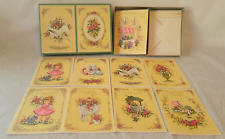 Vintage UNUSED 9 Birthday Greeting Cards in Box Magic Glow picture