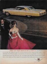 1963 Cadillac When You First Drive Up Impress Red Evening Gown Vintage Print Ad picture