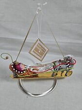 NWT Mackenzie Childs Patience Brewster Jingle Bells Sleigh With Shoe Ornament  picture