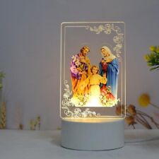 Beautiful 3D Holy Family The Child Jesus Frame with Soft White Light. UV Printed picture