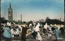 Morocco 1954 Tangier Marchands de Poteries au Grand Socco La Cigogne Postcard picture