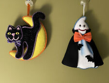 2 Avon 2004 Glowing Halloween Accent Ghost And Cat Window Decorations picture