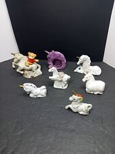 ❤️ Lot Of 7 Vintage Unicorn Porcelain Ceramic Figurines  See Photos Night Light  picture