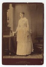 Antique c1880s Cabinet Card Stunning Portrait Of Gorgeous Woman Toronto, Canada picture