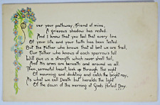 c1910s L. F. Pease Religious Postcard Poem About Bereavement & God's Love USA picture