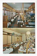 Tokyo Sukiyaki House Famous Japanese Restaurant Interior Dining Chrome Postcard  picture