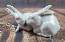 Vintage Royal Copenhagen Denmark Porcelain Bunny Rabbits Eating #518 EX No Chips picture
