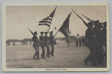 Passing of the Colors Army Infantry Camp Sutton NC 1942 WWII Used Postcard F18 picture