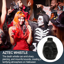 1pc Aztec Whistle Screaming Death Whistle Black Skull Shaped For Halloween picture