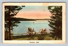 Quebec, CA-Canada, Scenic Greeting Rawdon, Lake, Boat, c1947 Vintage Postcard picture