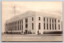 US Post Office, Waterbury, Connecticut c1950s Postcard S0359 picture