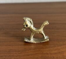 Vintage Brass Rocking Horse Figurine picture