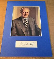  President Gerald R. Ford  Vintage Hand Signed Autograph - Matted w/ Color Photo picture