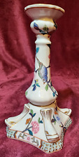 Paris Royal Peint a la Main  Chinoiserie Porcelain Candlestick Holder Vintage picture