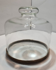 Vtg MCM Glass Pastry/Cheese Dome With Removable Cut Glass Bottom picture