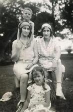 P666 Vtg Photo TWO SISTERS AND THE KIDS, LACE UP SHOES c 1920's 30's picture