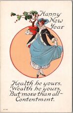 Vintage HAPPY NEW YEAR Greetings Postcard 
