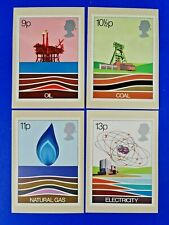 Set of 4 PHQ Stamp Postcard set No.27 Energy Oil Coal Gas Electic1978 MV4 picture