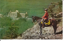 Postcard C. P. R. Banff Springs Hotel Horse Mounted Police Canadian Rockies 1956 picture