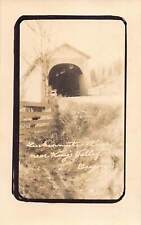 J85/ King's Valley Oregon RPPC Postcard c1940s Covered Bridge 103 picture