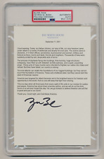 President George W Bush Signed September 11 Speech Typescript PSA/DNA Slabbed picture
