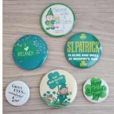 VTG 80s 90s St Patrick Day Irish Humor Leprechaun Button Pins Jewelry Lot of 6 picture