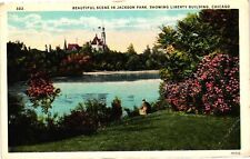 Vintage Postcard- Jackson Park, Showing Liberty Building, Chicago. Early 1900s picture