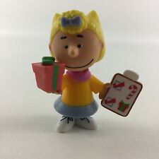 Peanuts Gang Holiday PVC Figure Topper Sally Present Gift List Christmas Toy picture