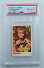 Rare 1958 SOPHIA LOREN Signed Dutch Serie T Trading Card-Legendary Actress-PSA picture