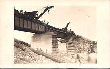 Real Photo Postcard Construction of the Cedar Creek Bridge picture