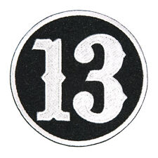 2PC LUCKY 13 Circle 13  EMROIDERED MILITARY UNIFORM HOOK LOOP PATCH  picture