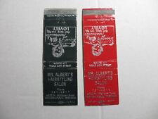 MATCHBOOK covers Mr Albert's Hairstyling Salon Indianapolis IN Indiana LOT of 2 picture