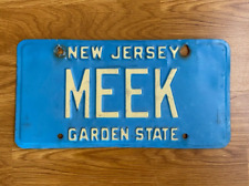 Vintage New Jersey Vanity License Plate MEEK picture