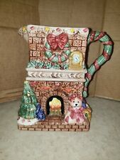 Vintage HERITAGE MINT LTD.1996  Holiday Hearth Ceramic Pitcher 8x7x3 #BWLTS picture