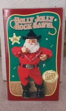 1999 Holly Jolly Rock Santa Animated Dancing Cowboy Presenting Alan Jackson  picture