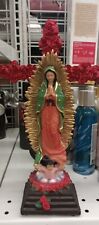 Our Lady of Guadalupe Mary With Floral Red Roses On Cross and Child Jesus 12