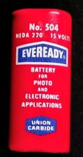 Vintage Eveready Red Battery 504 Union Carbide No Leakage  picture
