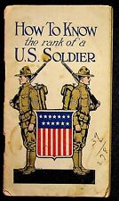 1918 WWI How To Know The Rank Of A U.S. Soldier Paulsen Booklet Flags Insignia picture