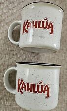 KAHLUA Coffee Mugs NEW Two Mugs White With Black Speckles 16 Oz  Collectable picture