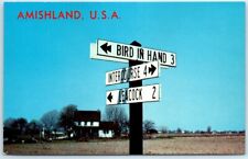 Postcard - Amishland, U.S.A. - Dutch Country Road Sign, Lancaster, Pennsylvania picture